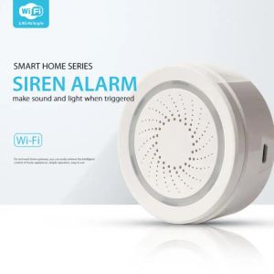 Systèmes Tuya Smart Life WiFi Température et capteur d'humidité USB SIREN DÉTECTOR DE DÉTECTEUR DE LA SIRENCE