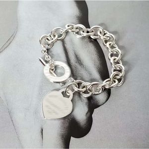 T Family – Bracelet classique en chaîne OT, Design à la mode, bijoux à main d'amour pour dames en direct