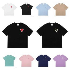 T-shirt Designer Commes des Garcons Cotton Fashion Mode Red Heart broderie T-shirt Women's Love Couple de Sheeve Men CDGS Play Yg-SHIRT