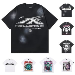 Camiseta Hellstar Camisa Diseñador Hombres Polo Camisa Mujer Verano Camisas para hombre Camiseta transpirable Camiseta de moda de alta calidad Ropa de calle Pirnt Hip Hop Algodón Manga corta