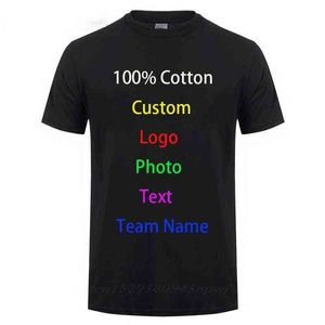 T-shirt hommes texte personnalisé bricolage votre propre conception Photo impression vêtements publicité T-shirt pour VIP G1222