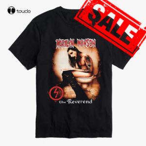 T-shirt Vtg 90S Marilyn Manson le révérend cousu noir hommes toutes tailles T-shirt T-shirt unisexe