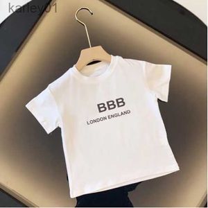T-shirts Designer de luxe Vêtements enfants T-shirt Rose monogrammé mode marque de mode britannique trésors pour enfants d'été garçon et filles 240306