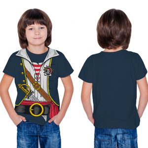 T-shirts Pirate Cosplay Artwork Impression 3D T-shirts Enfants Harajuku À La Mode Streetwear Tops T-shirt Garçon Streetwear Sportswear T-shirt 230626