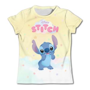 Camisetas Stitch Boys Thirts Camisetas Amarillo para niños Camisa de cumpleaños para niños