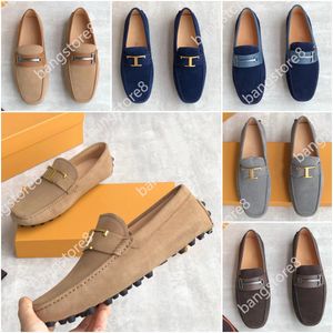 T Mocasines de gamuza atemporales Tod Hombres Zapatos Doudou de cuero Diseñador Moda clásica Mocasines de conductor al aire libre de alta calidad Zapatos Tamaño 39-45