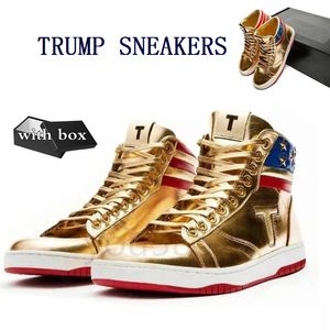 T Trump Basketball Chaussures Casual High Top Casual 1 TS Gold Custom Designer Sneaker The Never Surrender Hommes Femmes Baskets Sport Baskets