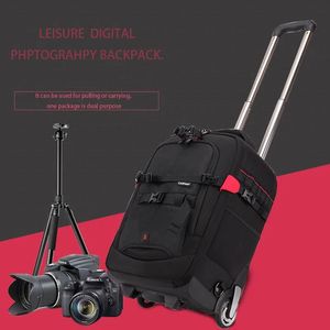 T yfotop chariot caméra sac professionnel sac de valise de valise vidéo po halte de caméra numérique sac de voyage sac à dos 240401