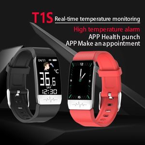 Bracelet thermomètre T1S avec mesure immunitaire de la température fréquence cardiaque moniteur de pression artérielle prévisions météo rappel de boire