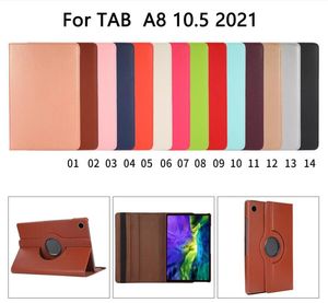 T220 T225 360 Funda giratoria para Samsung Galaxy Tab A7 Lite 8.7 SM-T220 A8 10.5 x200 x205 Soporte plegable Funda cubierta inteligente
