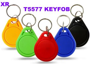 T5577 125Khz Key Fob Copy Rewritable Writable Rewrite EM ID T5577 keyfobs RFID Tag Ring Card Proximity Token Access Duplicate Keytag 100Pcs