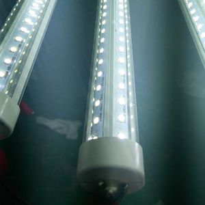 90w, tubo LED de un solo pin, alimentado por dos extremos, blanco frío de 6000 K, cubierta transparente, reemplaza las bombillas fluorescentes T8 T10 T12