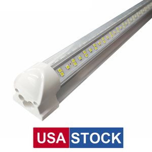 T8 Tube LED intégré 4 lignes 4 pieds 72 W SMD2835 ampoule de lampe 48' éclairage fluorescent à quatre rangées de remplacement AC 110-277 V 25PSC USALIGHT