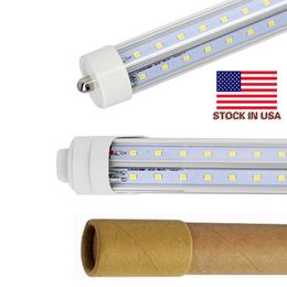 Pin único en forma de V FA8 R17D Tubos de luces led de 8 pies Luces de tubos de luces led T8 de 8 pies Lados dobles AC 85-265V Reemplazo para lámpara fluorescente