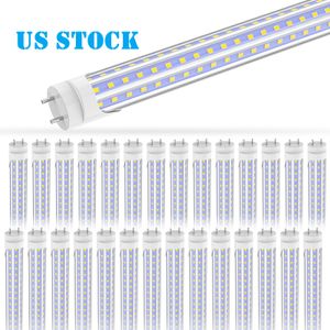 T8 LED Tube Bulbes Boutique Lights 4ft 36W 4680LM 6000K 5000K Cold Daylight White Fluorescent Remplacement de forme D BI Pin G13 Garage Dual-End Garage Warehouse Charbershop