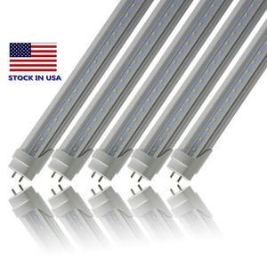 Stock Aux États-Unis 4ft LED tube s'allume G13 22W T8 1.2m SMD2835 super lumineux 2200LM Cool white LED fluorescent Light replacement ballast by pass for garage shop