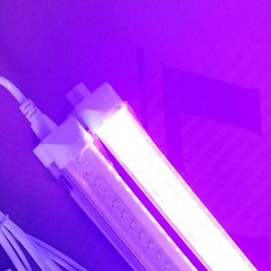 T8 tubes LED intégrés UV LED 395-400 Nm 60cm 2ft 12W AC100-240V LUMIÈRES 72leds FCC PF0.9 BLUBS LAMBRES Ultraviolet Disinfection germe Éclairage germ