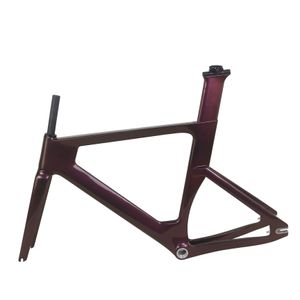 Fibre de carbone T800 Toray Aero cadre de piste vélo pignon fixe vélo TR013 violet caméléon peinture BSA pédalier