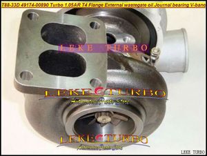 Turbocompresor turbo Universal T88 T88-33D 49174-00890 49174 00890 1,05 AR T4 cojinete de diario de aceite de brida 97mm banda v 1000HP