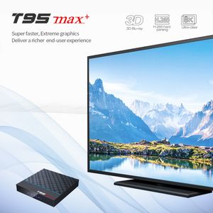 T95 Max Plus TV Box Android 9.0 avec Amlogic S905X3 4GB 23 64GB 2.4G 5G Wifi prise en charge Bluetooth intelligent