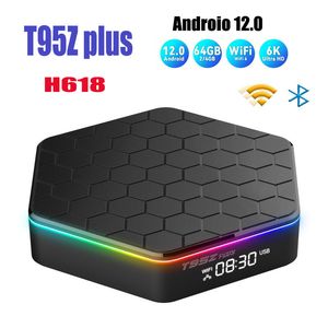 T95Z PLUS Android 12 TV BOX 4K Quad Core Allwinner H618 RAM 2GB 4GB ROM 128GB 64GB 32GB 16GB 2.4G 5G WIFI 6 BT5.0 lecteur multimédia mondial décodeur
