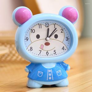 Horloges de table mode mignon ours étudiants dessin animé réveil enfants paresseux petit chevet petit pour garçons et filles.