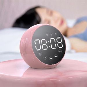 Table Clocks Intelligent Digital Alarm ALARM Creative Mirror Wireless Bluetooth haut-parleur USB Charge Mini avec radio FM