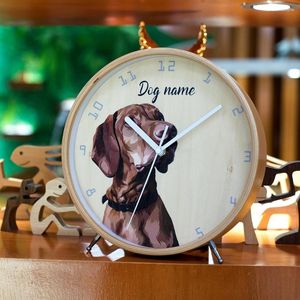 Relojes de mesa Reloj de Avatar personalizado para mascotas, pared Digital redonda de 8 pulgadas, silencioso, patrón de impresión en color personalizado, regalo de lujo para el hogar