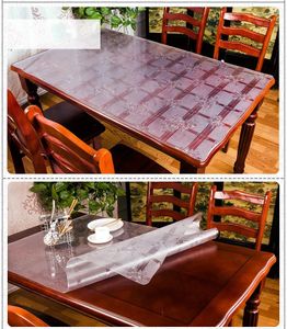 Nappe 2023 PASAYIONE Tapis Transparent Pvc Verre Chiffons Rectangulaire Étanche À L'huile Cristal Plaque Doux Pour Les Tables