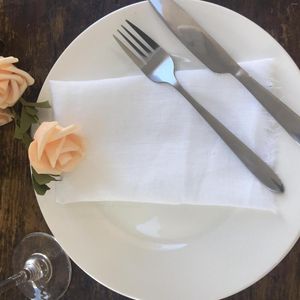 Nappe de table Promotion de serviettes en lin français Vente en gros de couleurs unies
