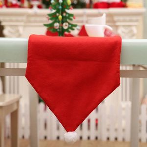 Nappe de table rouge en forme de chapeau de Noël, décoration de cuisine réutilisable, ferme, repas de vacances