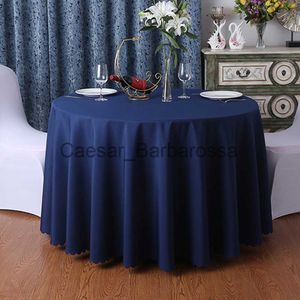 Mantel redondo Mantel circular Cubierta de mesa de poliéster Poliéster Azul marino Mantel para banquete de hotel Fiesta de cumpleaños Decoración de mesa x0704