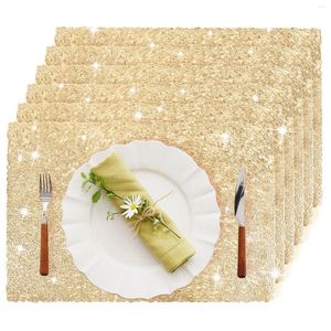 Cadre de nappe pour 4 ou 4 pièces, en Pvc creux, pour fête de mariage, tapis occidental carré, plateau, coussin doré