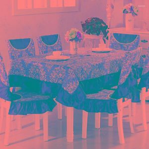 Nappe de table carrée de qualité supérieure housses de chaise de salle à manger Tables et chaises de coussin couverture de paquet nappes en dentelle rustique