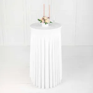 Nappe de table en Lycra blanc pour mariage, couverture de mariage, en Lycra blanc, pour Banquet, décoration de fête El