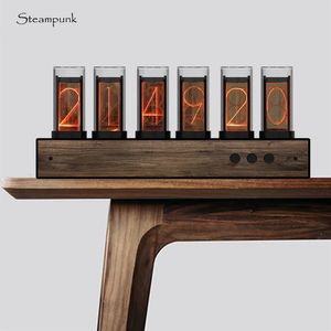 Table bureau décor Tube Nixie horloge créative Steampunk moderne plus belle exquise lueur électronique 240127