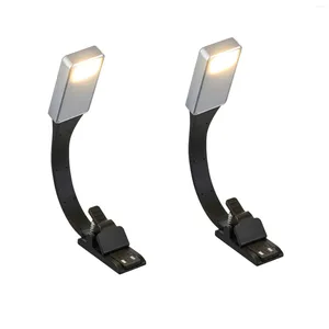 Lampes de table 2x Lumière LED rechargeable pour papier Kindle Paper USB LAMBRE CLIP Clip de voyage de voyage Lecteur