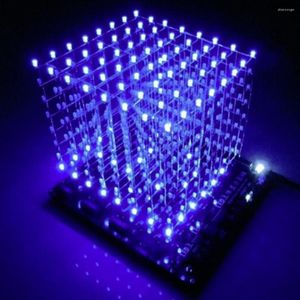 Lampes de table 3D 8 Light Cube (pièces) Pcb Board 60 S2 573 2803 / CUBE8 8x8x8 LED Information And S(3D8S) Bleu Vente