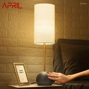 Lampes de table avril April Modern Touch lampe dedage LED créatif simple personnalité simple de chevet Light For Home Living Room Bedroom