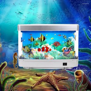 Table Lamps Artificial Tropical Fish Aquarium Decorative Night Light Virtual Ocean Dynamic LED Lamp Cute Room Decor Kids Girls Birthday Gift