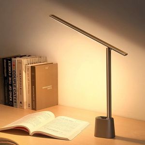 Lámparas de mesa Baseus, lámpara de lectura plegable recargable, atenuación automática inteligente, luz nocturna de escritorio (versión de luz inteligente)