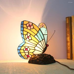 Lámparas de mesa Butterflies Light UK Plug Desk Lamp Desktop