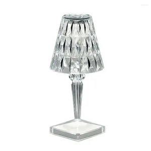 Lampes de table Crystal Diamond Lampe USB Charge Internet Celebrity Bar Atmosphère Lumière Décoration Nuit