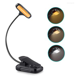 Lampes de table Dimmable col de cygne Flexible Clip sur livre Mini lampe de lecture Led enfants USB Rechargeable pliant