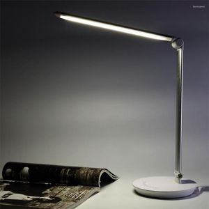 Lámparas de mesa Lámpara de escritorio LED plegable Interruptor táctil Luz de atenuación de brillo de 7 niveles con atenuador altamente sensible