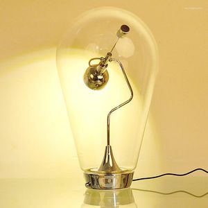 Lampes de table Lampe de soufflage réglable en verre Pio et Tito Toso Magnet Clear MR16 Book Light