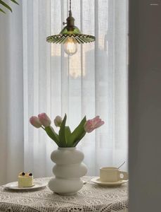 Lampes de table lampe italienne batterie interne Style chinois ménage chambre salon Bar décoration Lotus plafonnier