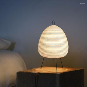 Lámparas de mesa diseño japonés Akari Noguchi Yong lámpara de papel de arroz de pie sala de estar decoración del hogar estudio dormitorio Bar accesorios de iluminación