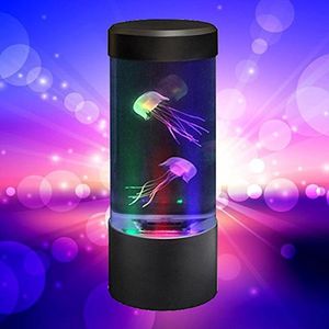 Lampes de table Jellyfish Mood LED Night Light Fantasy Aquarium Hypnotic Changer de couleur Bureau Lampe de chevet Kids Home Decor USB PowerTable