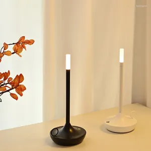 Table Lamps Lamp For Bedroom Rechargeable Wireless Touch Camping Candle Creative USB-C Desk